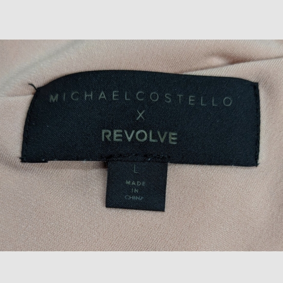 Michael Costello X Revolve Kimberly One Shoulder Mini Dress Bodycon Ruched L - Picture 4 of 13